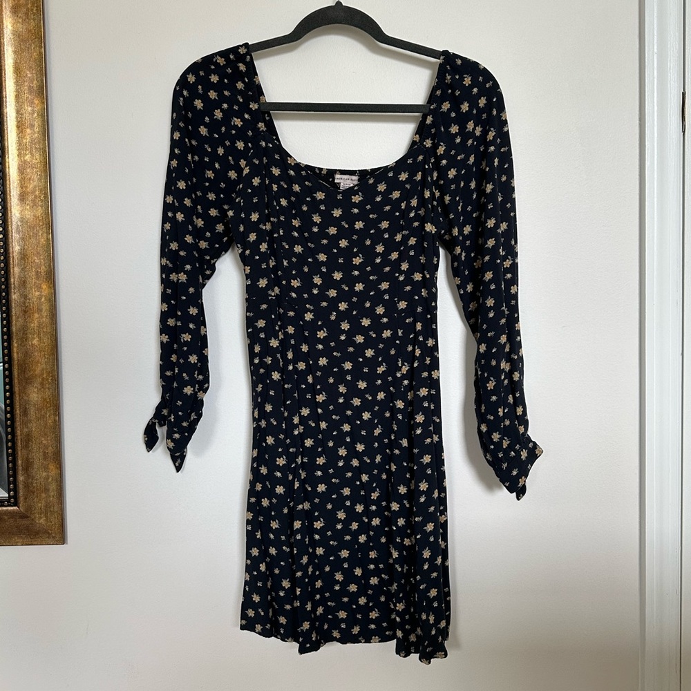 Floral Long-sleeved Dress